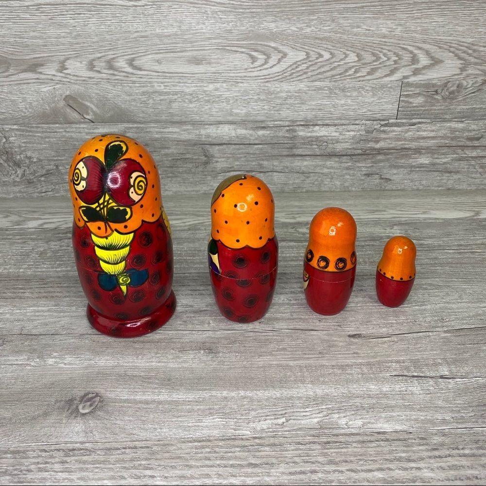 RussianNesting Doll Collectible Matryoshka 4PC - Picture 4 of 5